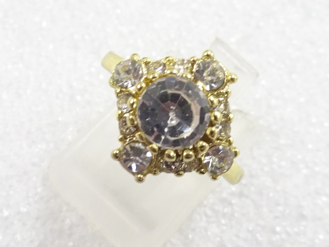 JAPANESE KIMONO / ANTIQUE CRYSTAL RING (SIZE 11)